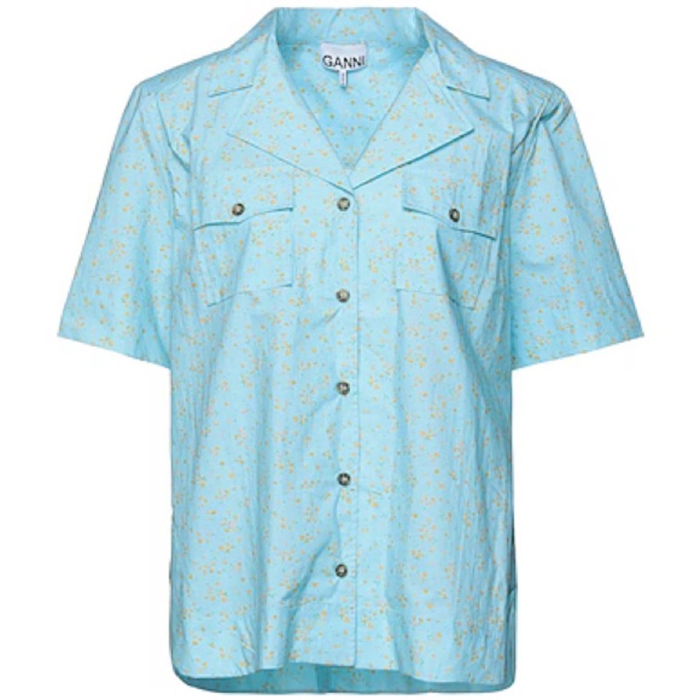 Ganni short sleeve summer shirt XL